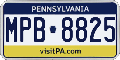 PA license plate MPB8825