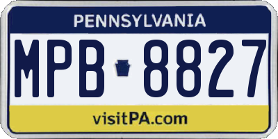 PA license plate MPB8827