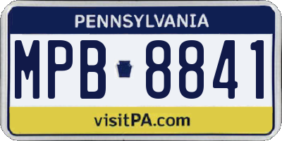 PA license plate MPB8841