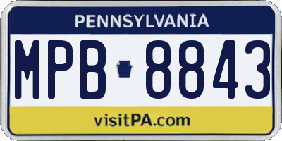 PA license plate MPB8843