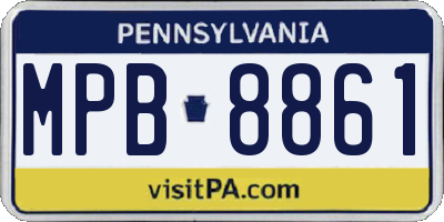 PA license plate MPB8861