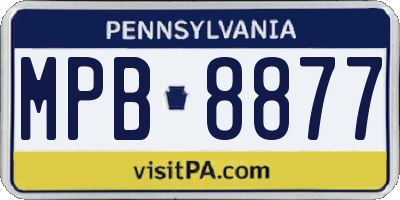 PA license plate MPB8877