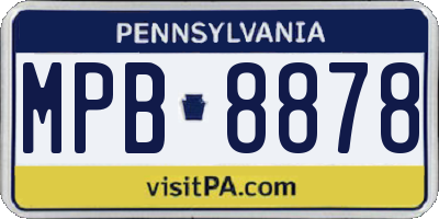 PA license plate MPB8878