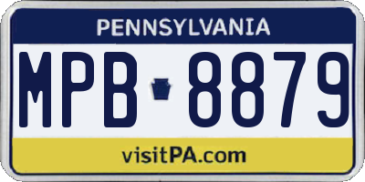 PA license plate MPB8879