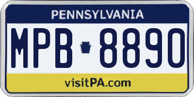 PA license plate MPB8890