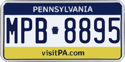 PA license plate MPB8895