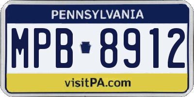 PA license plate MPB8912