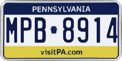 PA license plate MPB8914