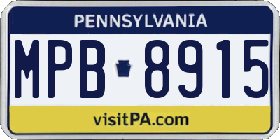 PA license plate MPB8915