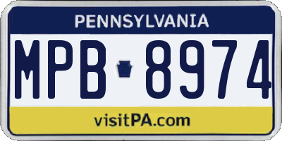 PA license plate MPB8974