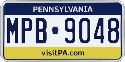 PA license plate MPB9048