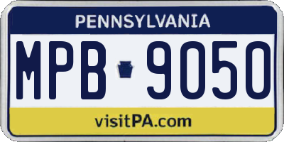 PA license plate MPB9050