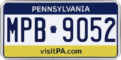 PA license plate MPB9052
