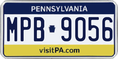 PA license plate MPB9056