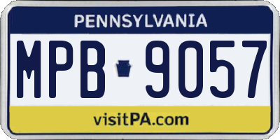 PA license plate MPB9057