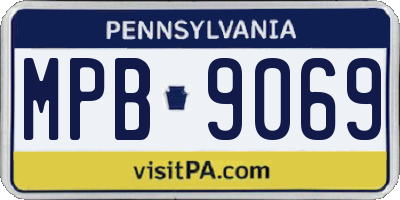 PA license plate MPB9069