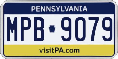 PA license plate MPB9079