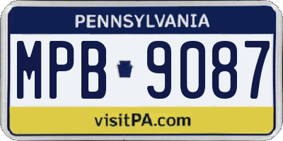 PA license plate MPB9087