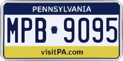 PA license plate MPB9095