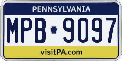 PA license plate MPB9097