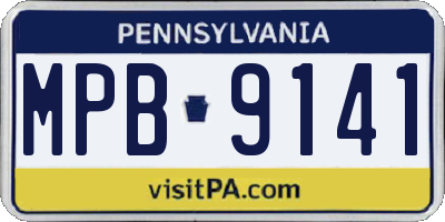 PA license plate MPB9141