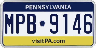 PA license plate MPB9146