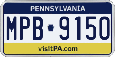 PA license plate MPB9150