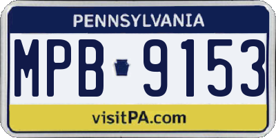 PA license plate MPB9153