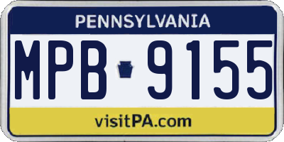 PA license plate MPB9155