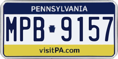 PA license plate MPB9157