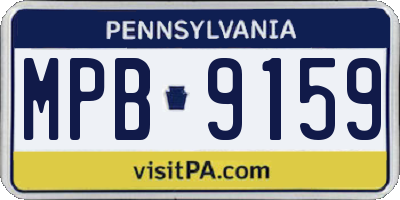 PA license plate MPB9159