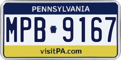 PA license plate MPB9167