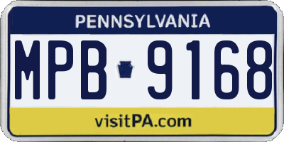 PA license plate MPB9168
