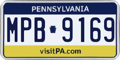 PA license plate MPB9169