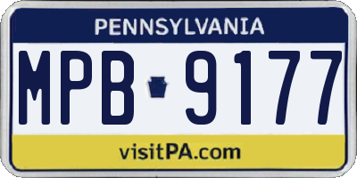 PA license plate MPB9177