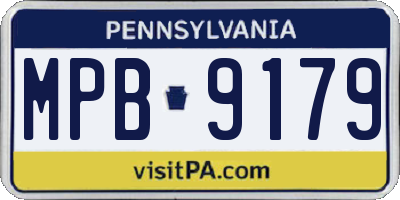 PA license plate MPB9179