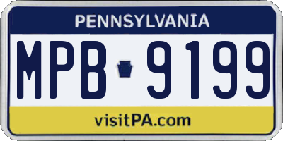 PA license plate MPB9199