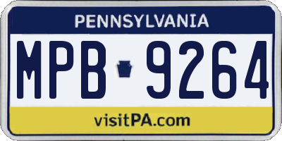 PA license plate MPB9264