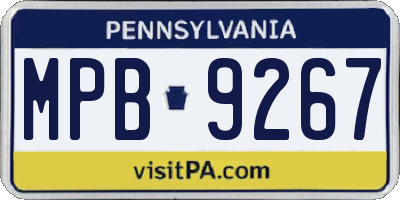 PA license plate MPB9267