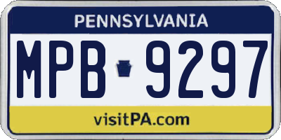 PA license plate MPB9297