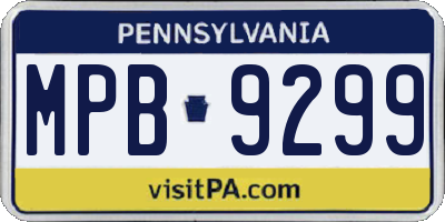 PA license plate MPB9299