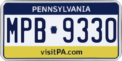 PA license plate MPB9330