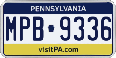 PA license plate MPB9336