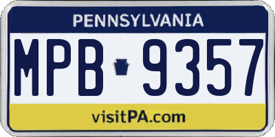 PA license plate MPB9357