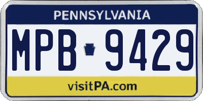 PA license plate MPB9429