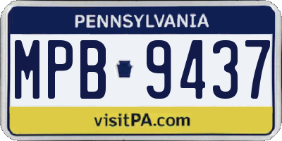 PA license plate MPB9437