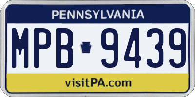 PA license plate MPB9439
