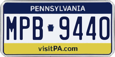 PA license plate MPB9440