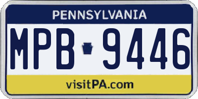 PA license plate MPB9446
