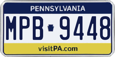 PA license plate MPB9448